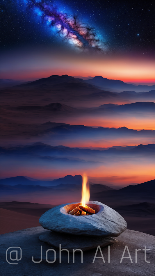 Cosmic Campfire-Mobile Wallpaper