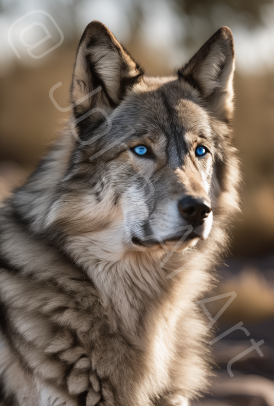 Majestic Wolf-Mobile Wallpaper